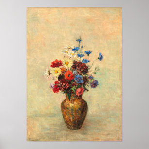 Affiche Fleurs dans un vase - Odilon Redon Art