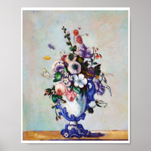 Affiche Fleurs dans un Vase Rococo, Paul Cezanne