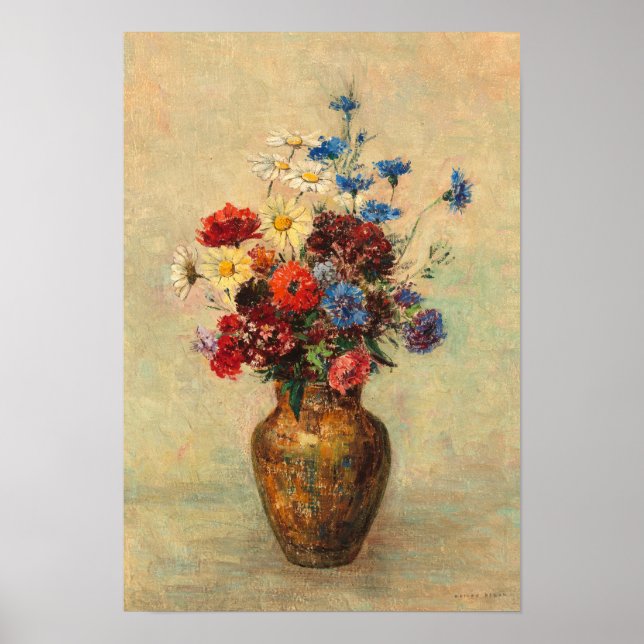 Affiche Fleurs dans un vase, vers 1910 (Devant)