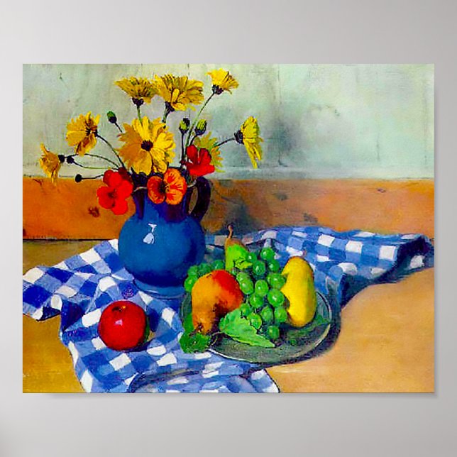 Affiche Fleurs dans Vase 1922 par Felix Vallotton (Devant)