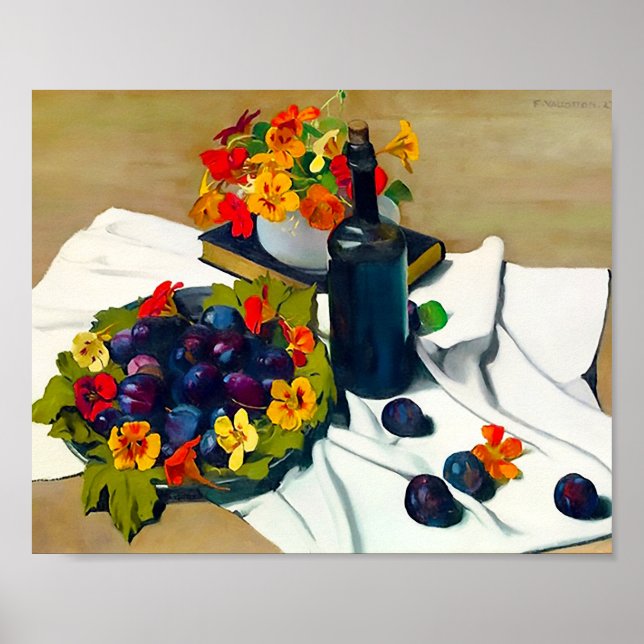 Affiche Fleurs dans Vase 1923 par Felix Vallotton (Devant)