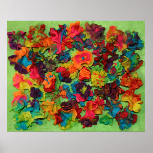 Affiche Fleurs d'argile arc-en-ciel