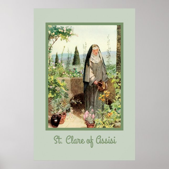 Affiche Fleurs d'arrosage St Clare d'Assisi (M 065) (Devant)