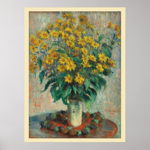 Affiche Fleurs d'artichauts de Jérusalem par Claude Monet