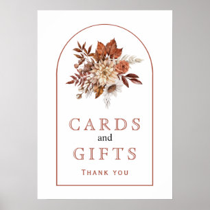 Affiche Fleurs d'automne et feuillage tombent mariage de t