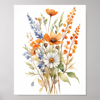 Affiche Fleurs d'automne sauvages, Vibes d'automne chaudes