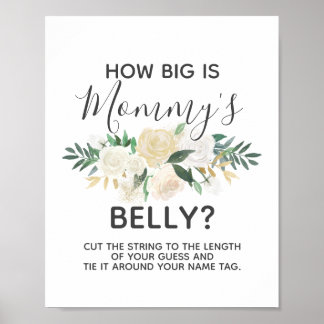 Affiche Fleurs de baby shower Quelle est la taille du jeu
