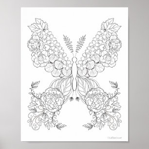 Affiche Fleurs de beurre #10 Coloriage détaillé
