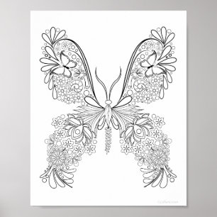 Affiche Fleurs de beurre #3 Coloriage détaillé