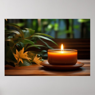 Affiche Fleurs de bougie claires Tranquille paisible
