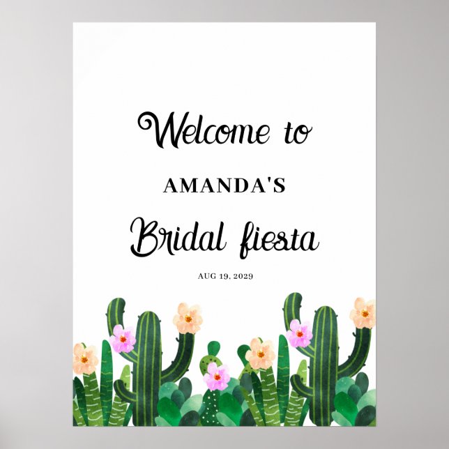 Affiche Fleurs de cactus  Bridal Fiesta  (Devant)