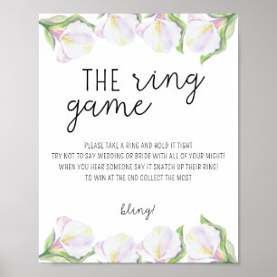 Affiche Fleurs de Calla - Mettez une bague sur l'affiche d