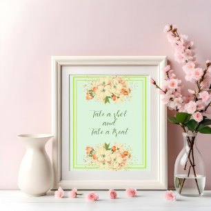 Affiche Fleurs de cerisiers roses, Mariage prendre une pho