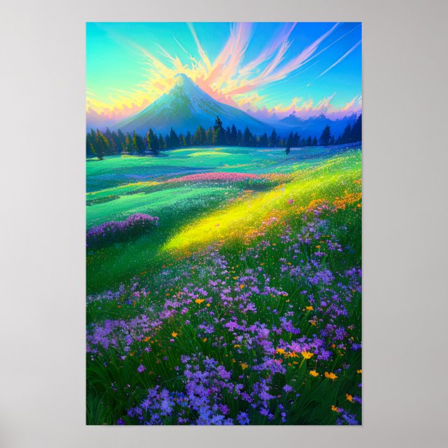 Affiche Fleurs de charme dans la palette de la nature (Devant)