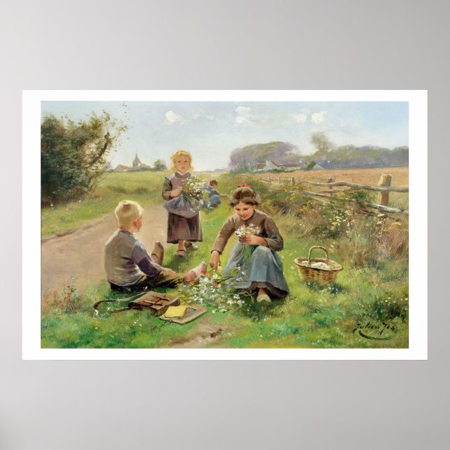 Affiche Fleurs de collecte (huile sur toile) (Devant)