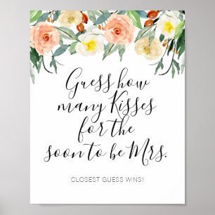 Affiche Fleurs de corail Devinez combien de baisers Enterr