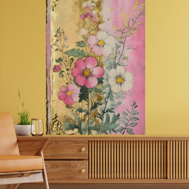 Affiche Fleurs de Cosmos en pleine floraison avec des péta (Salon 2)