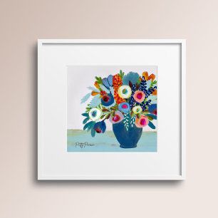 Affiche Fleurs de couleurs vives dans un vase