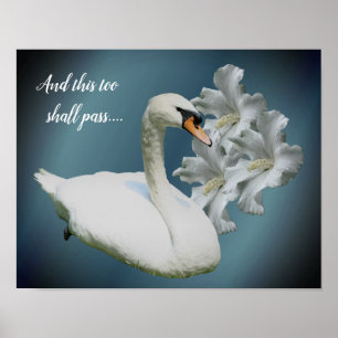 Affiche Fleurs De Cygne Et D'Hibiscus Inspirationnelles