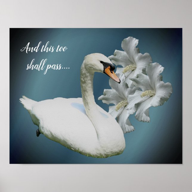Affiche Fleurs De Cygne Et D'Hibiscus Inspirationnelles (Devant)
