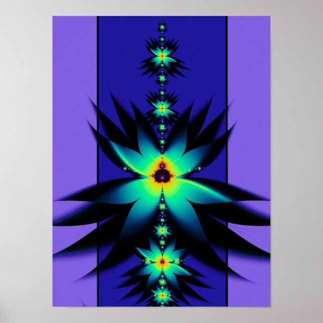 Affiche Fleurs de fractale de Mandelbrot  (Devant)