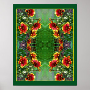 Affiche Fleurs de Gaillarde en Aquarelle Art de la Nature