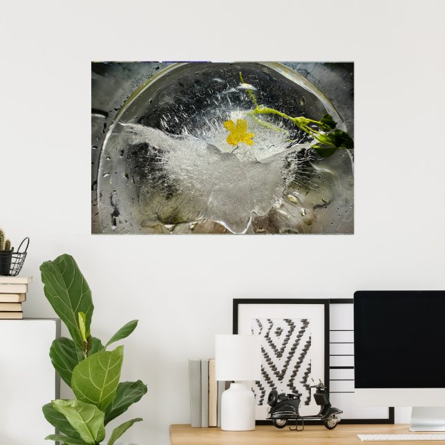 Affiche Fleurs de glace,  (Bureau à domicile)