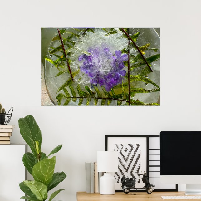 Affiche Fleurs de Glace,  (Bureau à domicile)