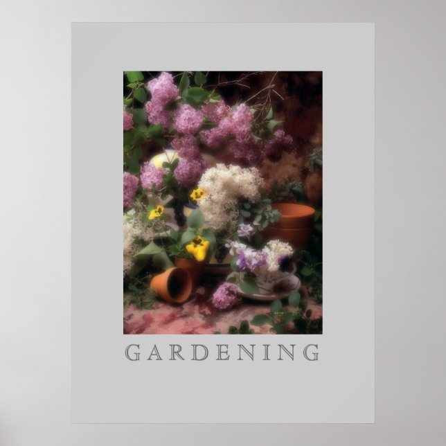 Affiche Fleurs de jardin (Devant)