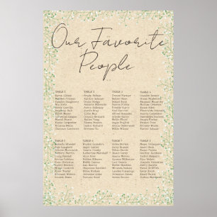 Affiche Fleurs de l'haleine du bébé Mariage rustique carte
