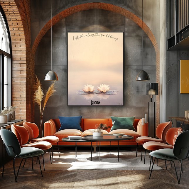 Affiche Fleurs de Lotus Zen au Crépuscule (Créateur téléchargé)