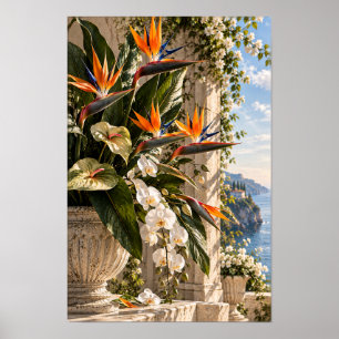 Affiche Fleurs de Magnolia Blanc dans la Lumière Naturelle