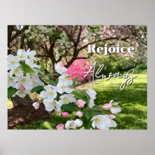 Affiche Fleurs de mai roses réjouissez-vous toujours