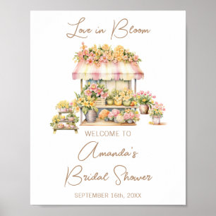 Affiche Fleurs de Marché Amour en Fleur Bienvenue à la Mar