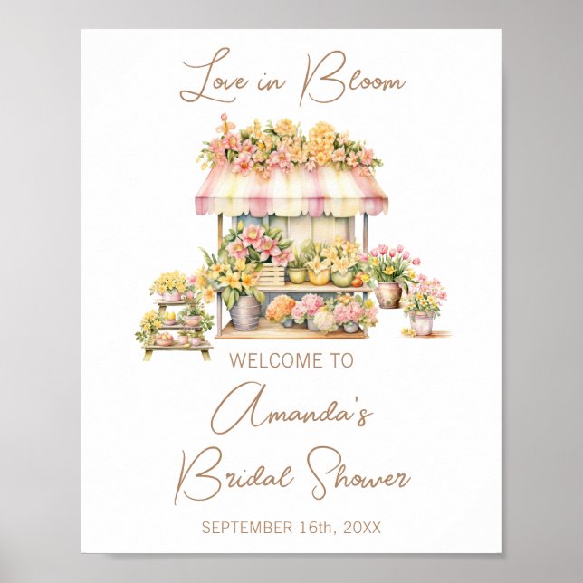 Affiche Fleurs de Marché Amour en Fleur Bienvenue à la Mar (Devant)