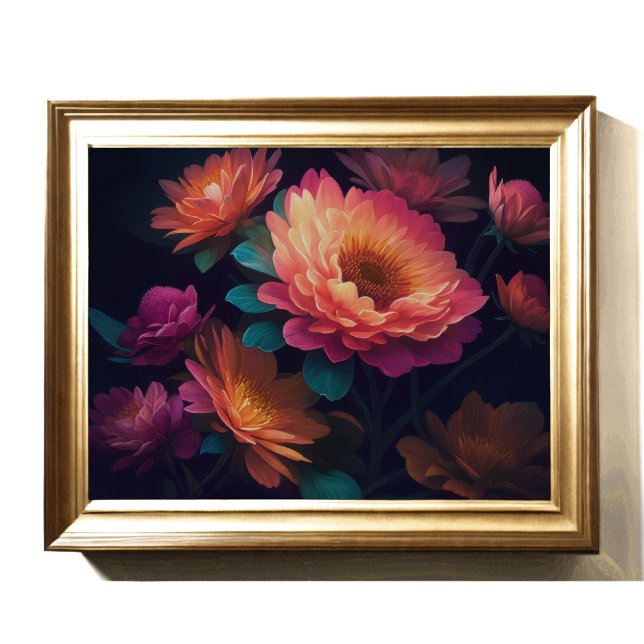 Affiche Fleurs de mise à jour peintes en gras 4:3 (Créateur téléchargé)