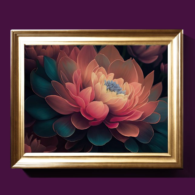 Affiche Fleurs de mise à jour peintes en gras 4:3 (Créateur téléchargé)