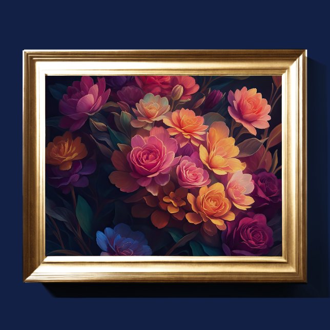 Affiche Fleurs de mise à jour peintes en gras 4:3 (Créateur téléchargé)