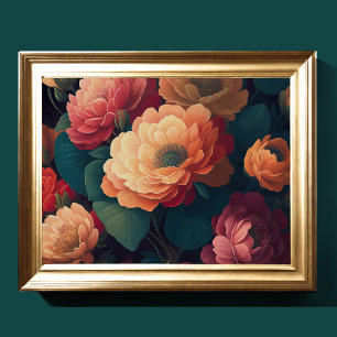 Affiche Fleurs de mise à jour peintes en gras 4:3