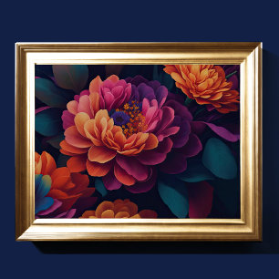 Affiche Fleurs de mise à jour peintes en gras 4:3