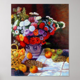 Affiche Fleurs de Monet et fruits