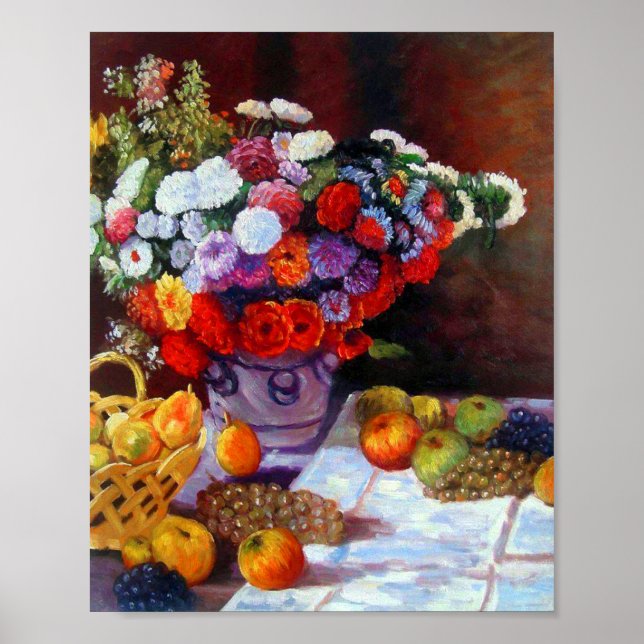 Affiche Fleurs de Monet et fruits (Devant)