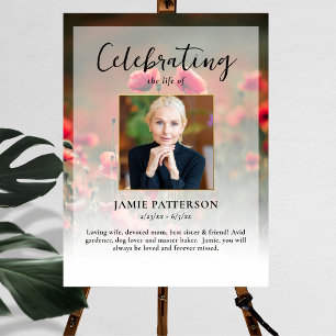 Affiche Fleurs de pavot Célébration de la vie Photo, Funér