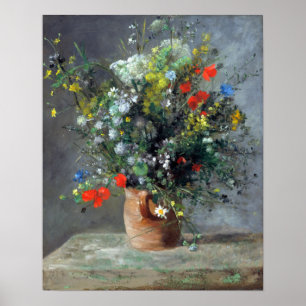 Affiche Fleurs de Pierre-Auguste Renoir dans un vase