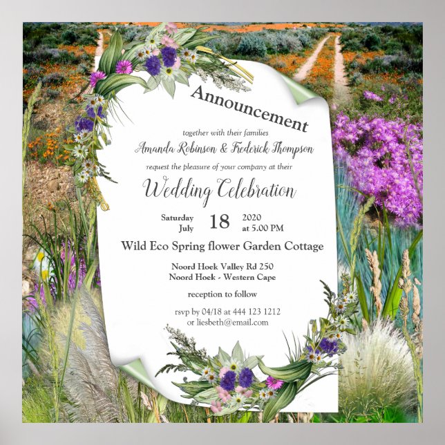 Affiche Fleurs de printemps écologiques sauvages (Devant)