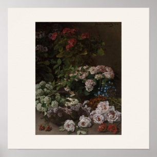 Affiche Fleurs de printemps par Monet - Art de bouquet vin