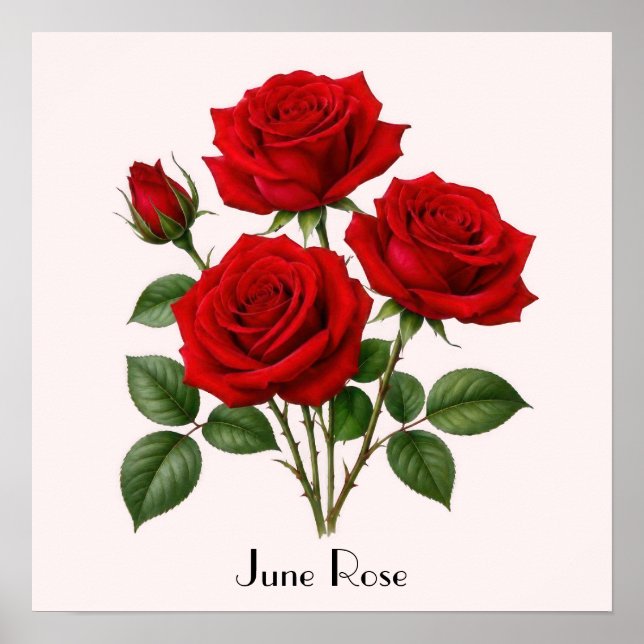 Affiche Fleurs de rose de juin (Devant)