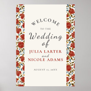 Affiche Fleurs de rose sauvage Affaire de jardin Mariage