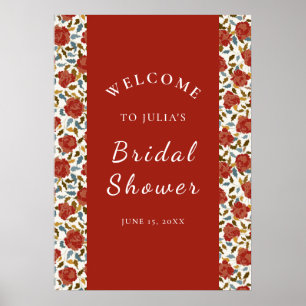 Affiche Fleurs de Rose Sauvage Jardin Affaire Mariage