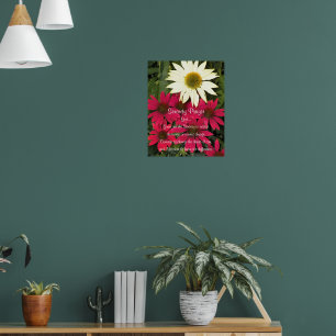 Affiche Fleurs de Rudbeckia Prière de Sérénité Photographi